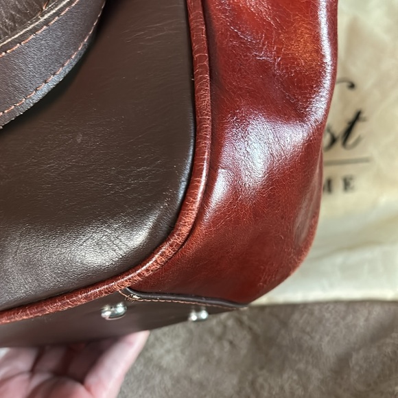 American West handbag, ladies, all leather, handmade, silver buckle. Like new - Picture 12 of 15